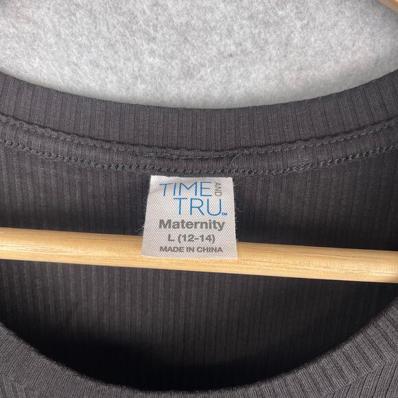 L4016 Time and Tru Maternity Short Sleeve Ruching Dress Size Large (12-14) - Picture 4 of 6